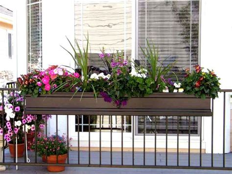 metal balcony flower box with holder|balcony planter boxes for railings.